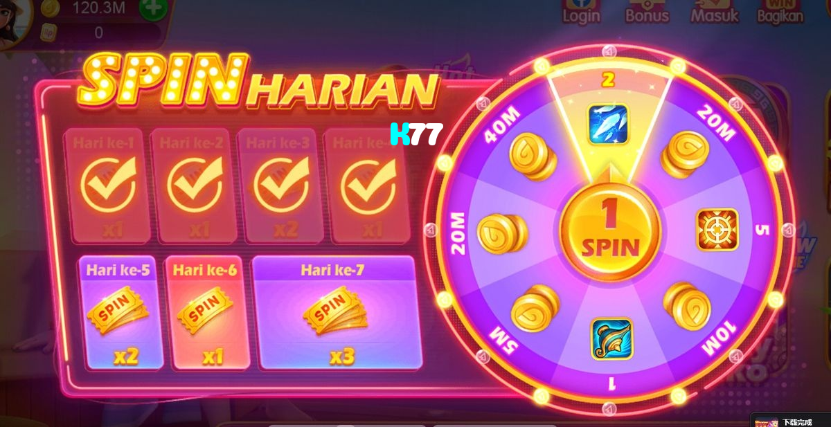 K77 خوش آمدید بونس +600% پیشکش موبائل ایپ کے پروموشن سیکشن میں دکھائی دیتی ہے۔